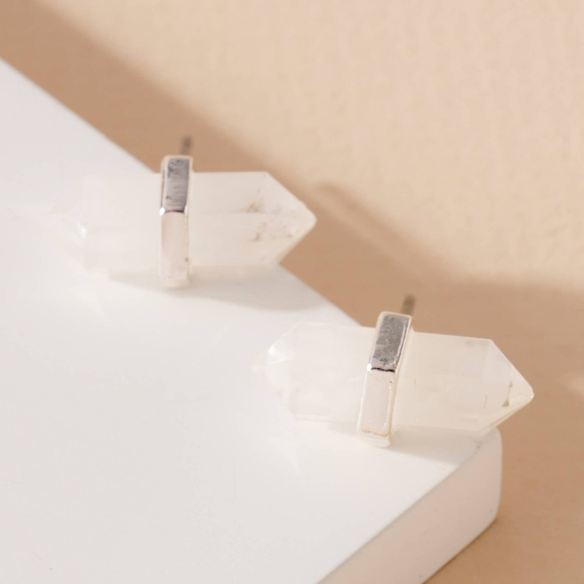 Crystal Shaped Stud Earrings