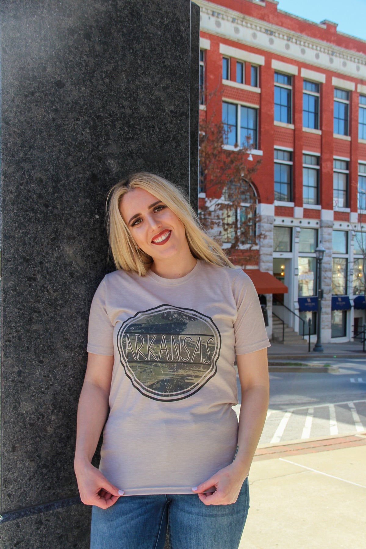 State Arkansas Camo Graphic Tee