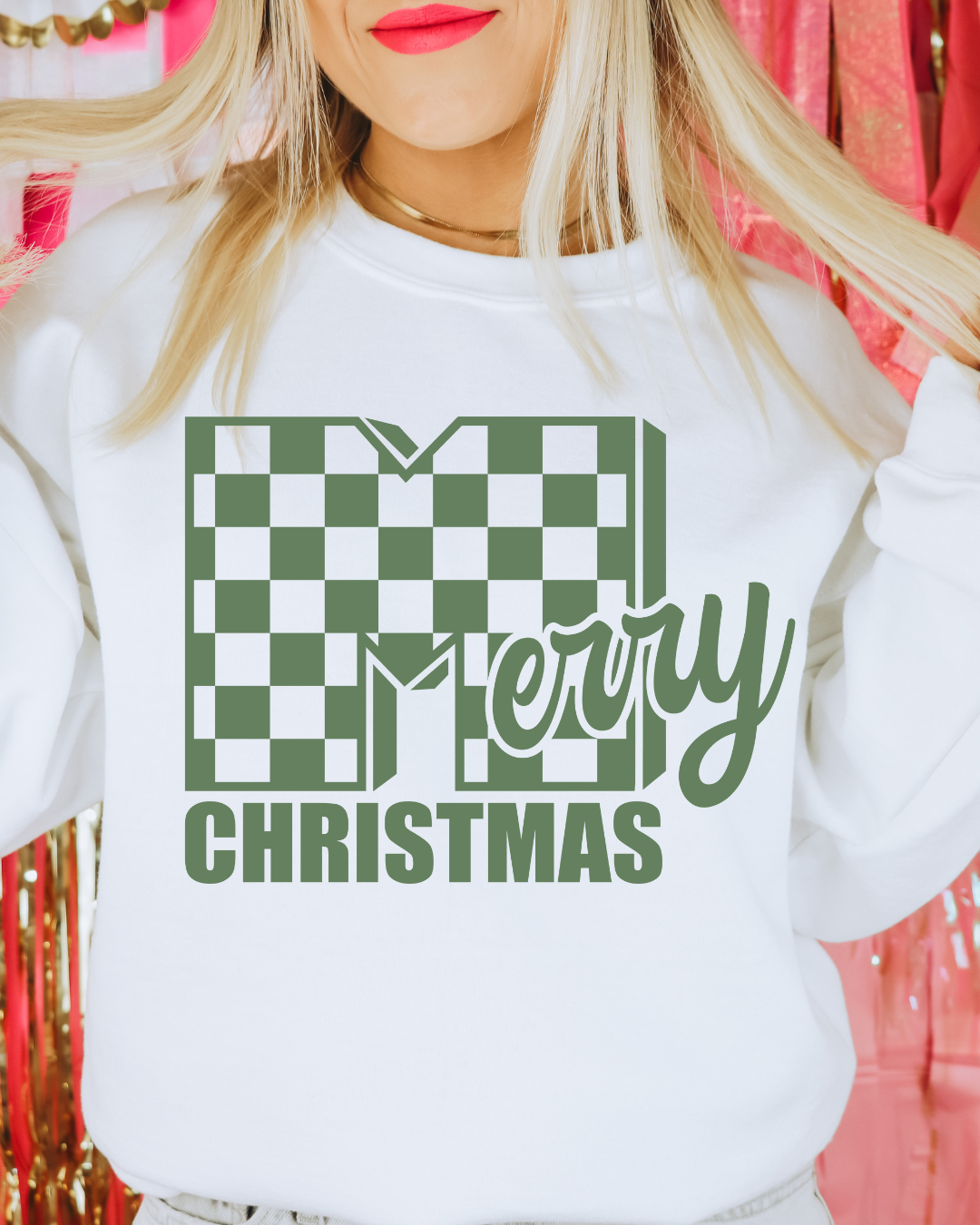 MTV Merry Christmas (Green) Crewneck Pullover
