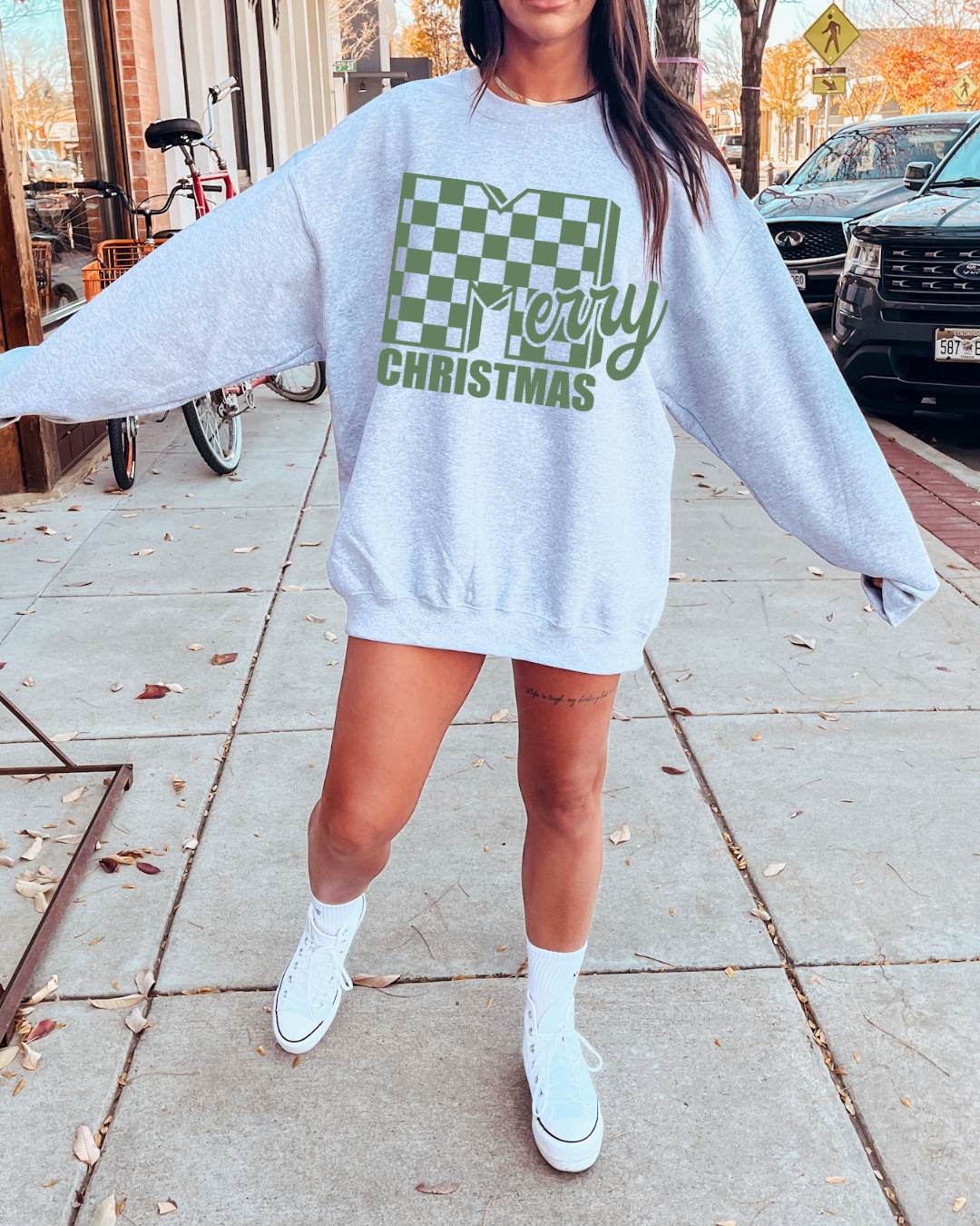 MTV Merry Christmas (Green) Crewneck Pullover