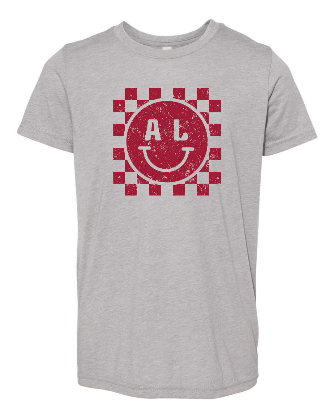 Alabama Checkered Smiley Youth Tee
