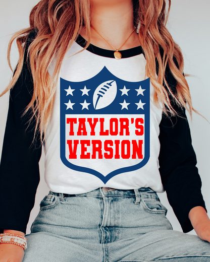 Taylors Version X NFL Basketball Three Quarter Sleeve Toddler Tee