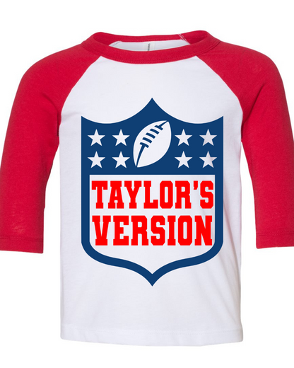 Taylors Version X NFL Basketball Three Quarter Sleeve Toddler Tee