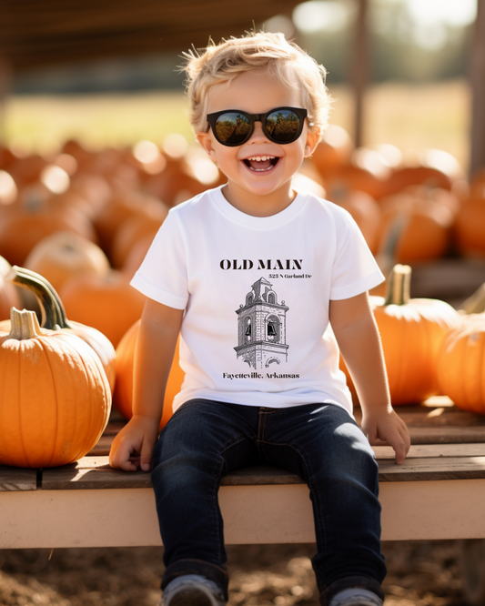 Black Old Main Arkansas Youth Tee