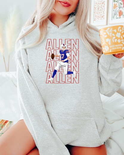 Josh Allen Allen Allen Buffalo Bills Adult Graphic Hoodie