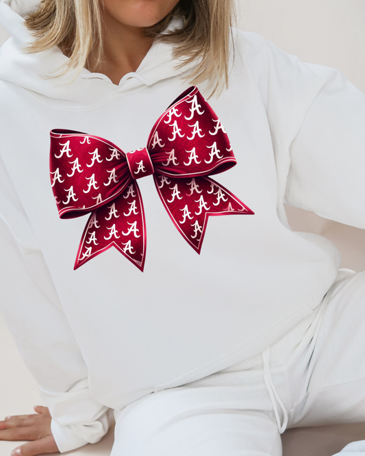 Alabama A Croquette Bow Adult Graphic Hoodie