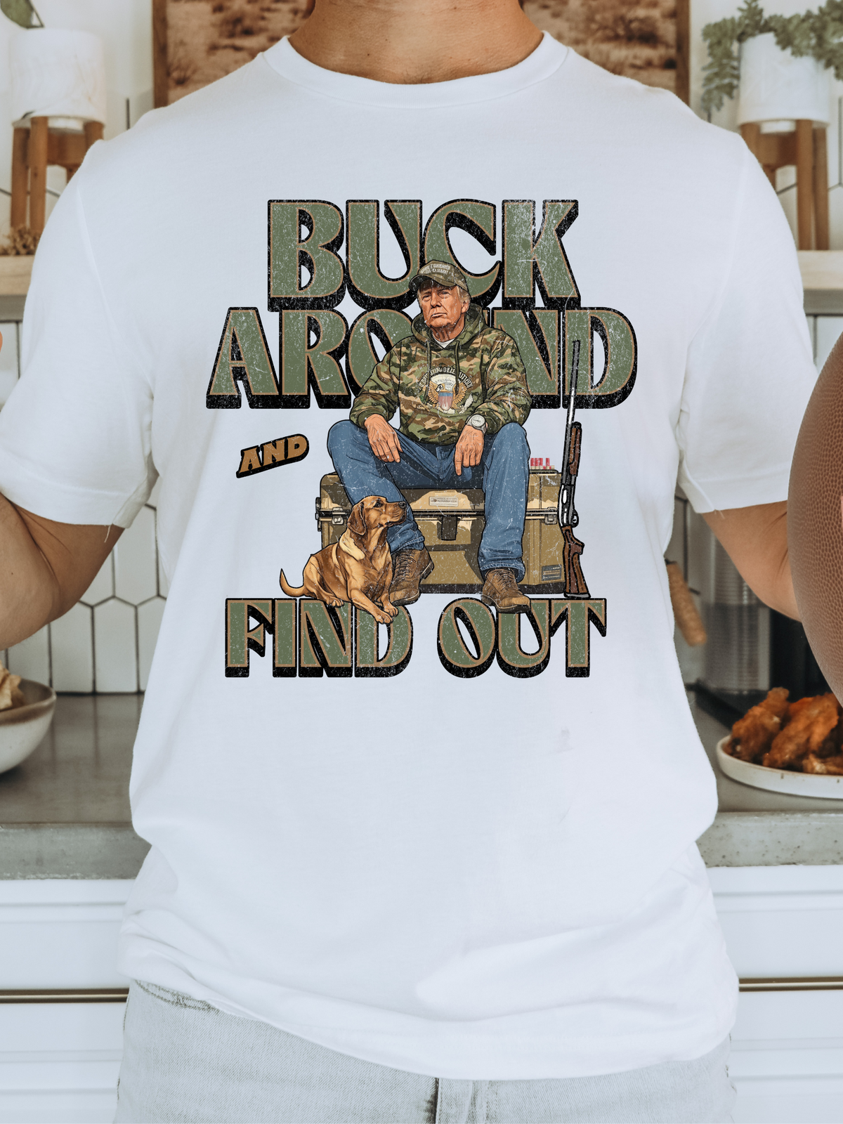 Buck Around and Find Out Trump Adult Graphic Tee