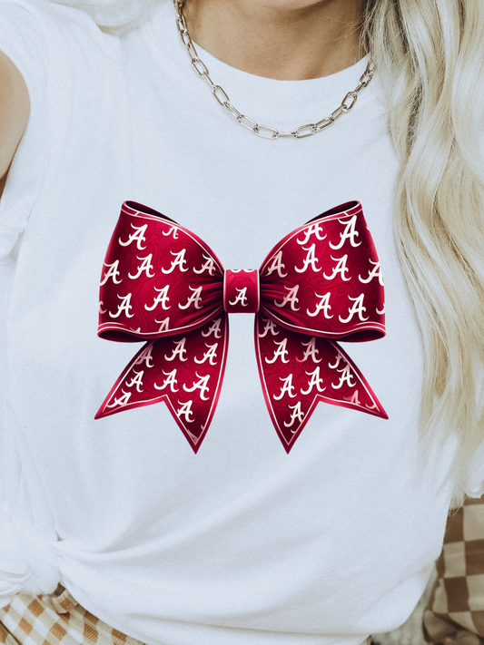 Alabama A Croquette Bow Adult Graphic Tee