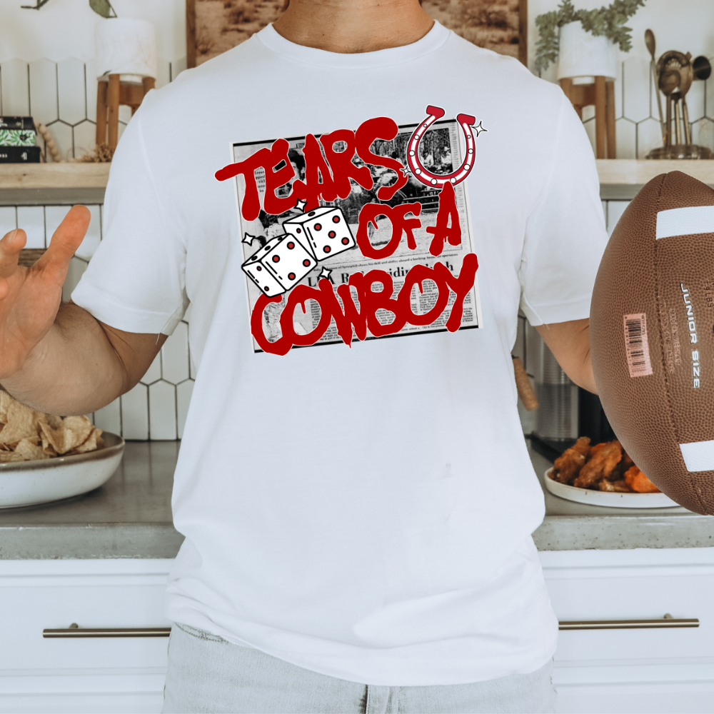 Tears Of A Cowboy Western Adult Graphic Tee