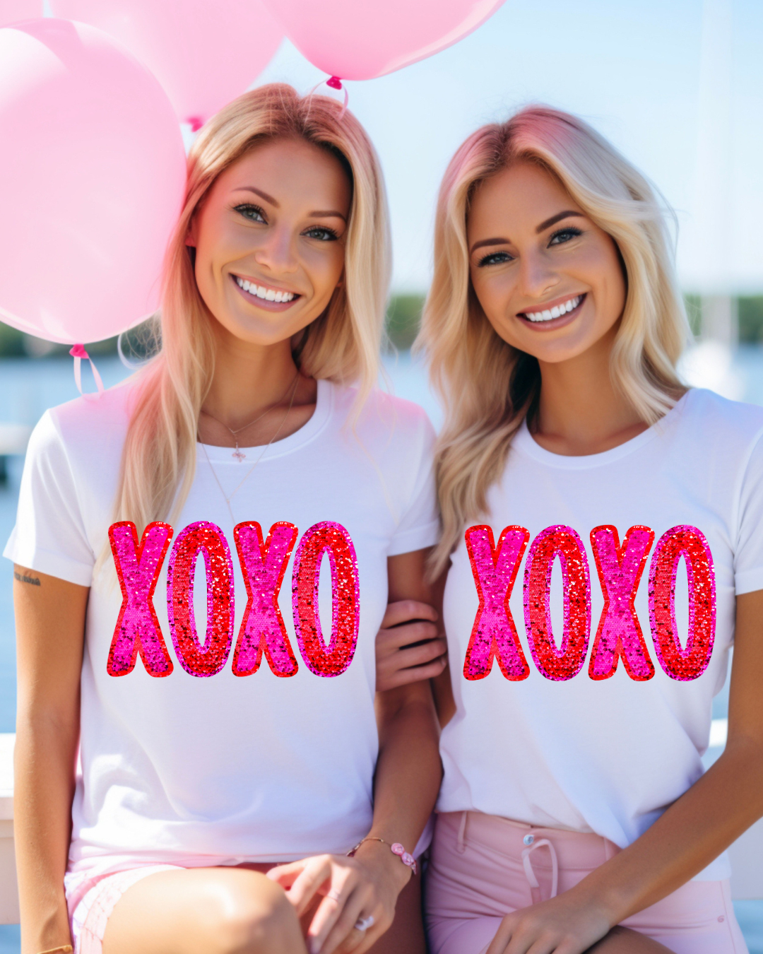 Sparkly XOXO Valentines Adult Tee