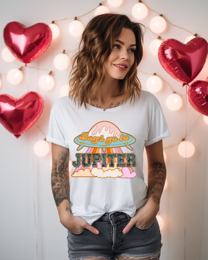 Boys Go To Jupiter Valentines Adult Tee