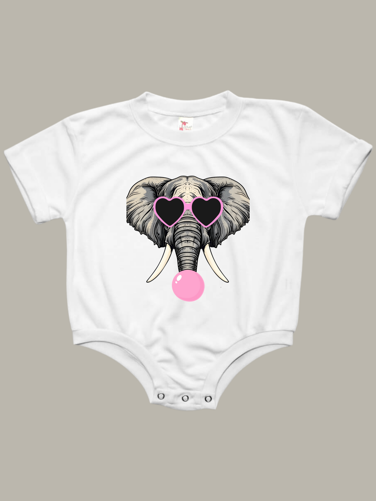 Alabama Elephant Bubble Baby Bubble Tee Shirt Romper