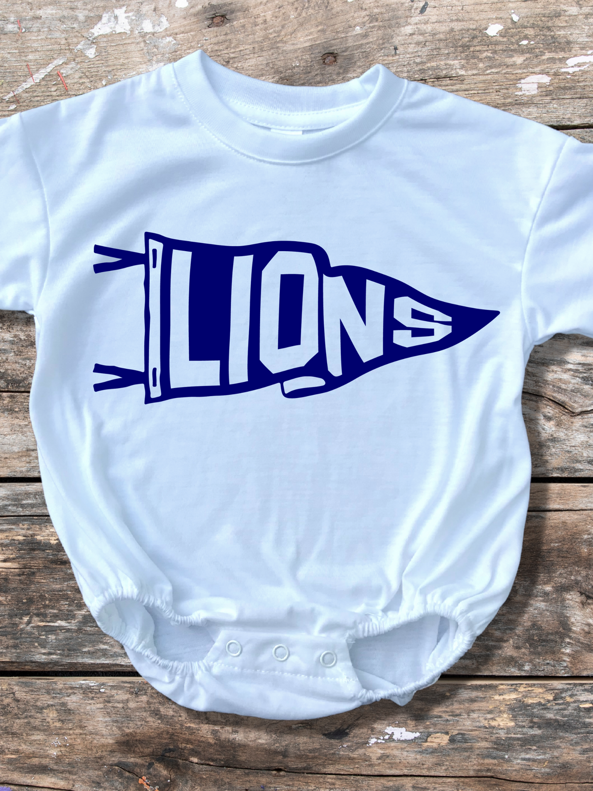 Lions Pennant Detroit NFL Baby Bubble Romper