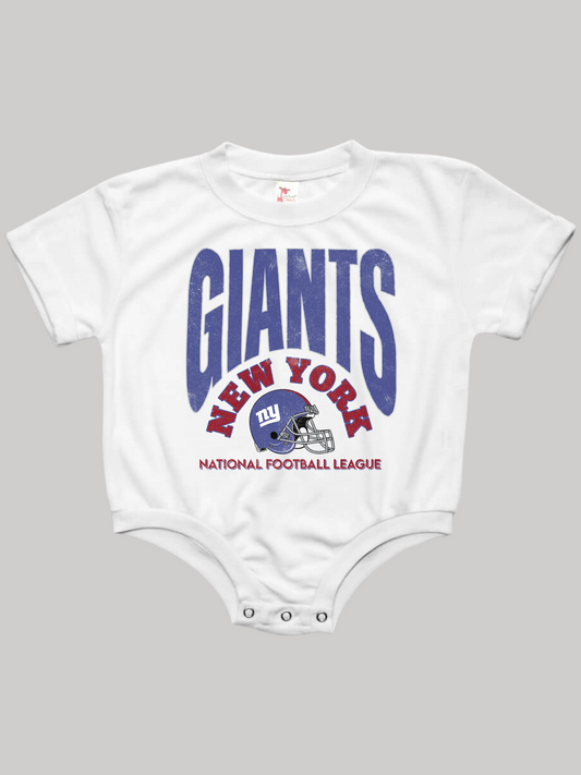 New York Giants Football NFL Baby Bubble Tee Shirt Romper