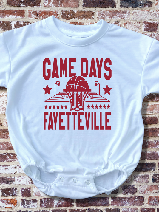 Game days in Fayetteville Baby Bubble Romper