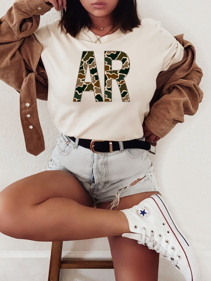 Camo AR Arkansas Adult Graphic Tee