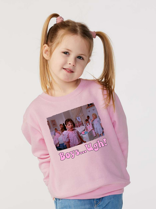 Boys Ugh Distressed Youth Graphic Sweatshirt