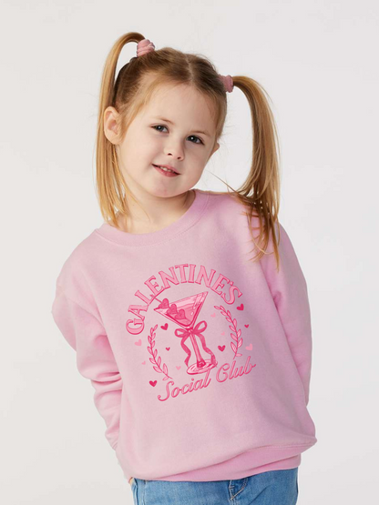 Galentines Social Club Valentines Youth Graphic Sweatshirt