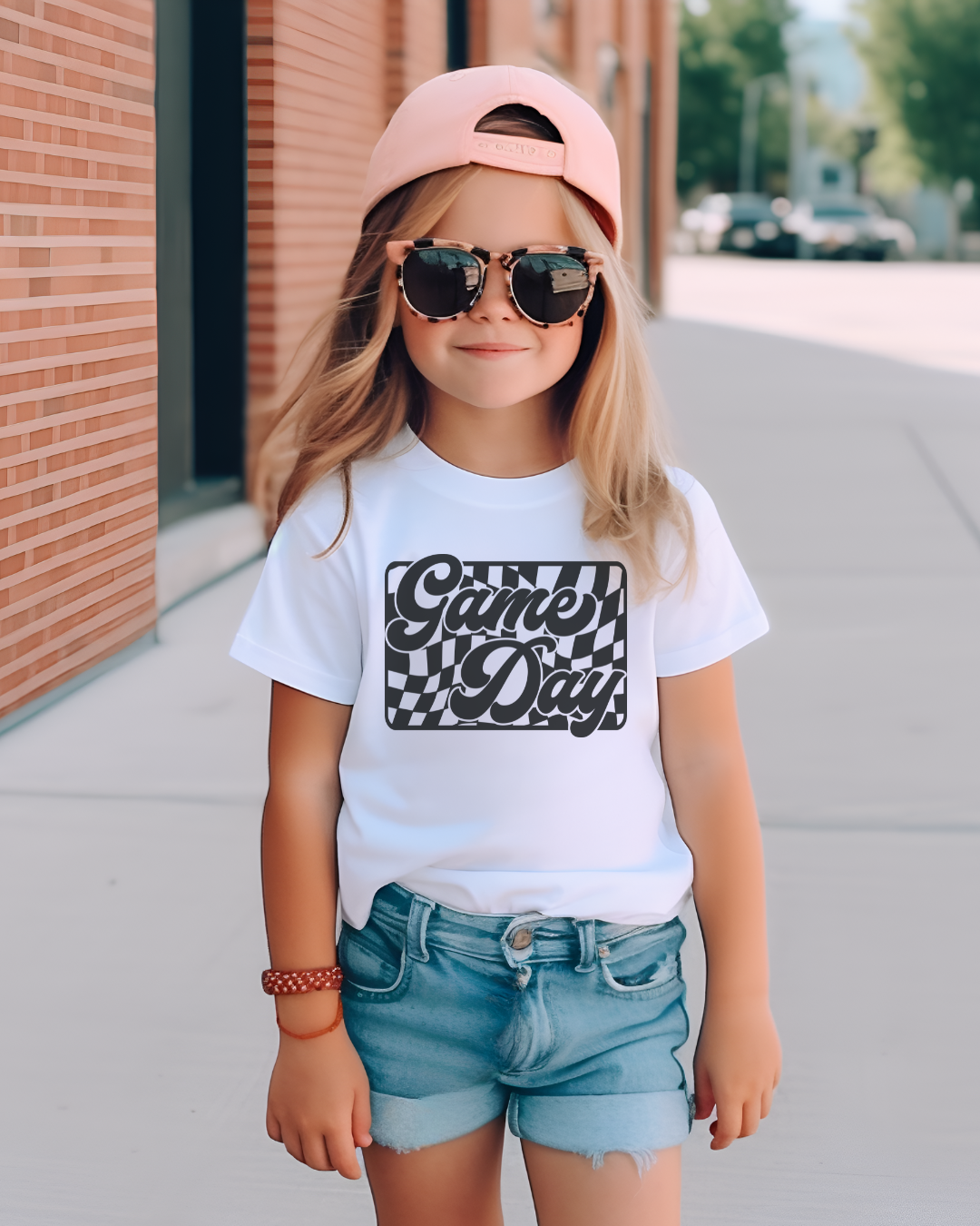 Checkered Game Day Youth Tee
