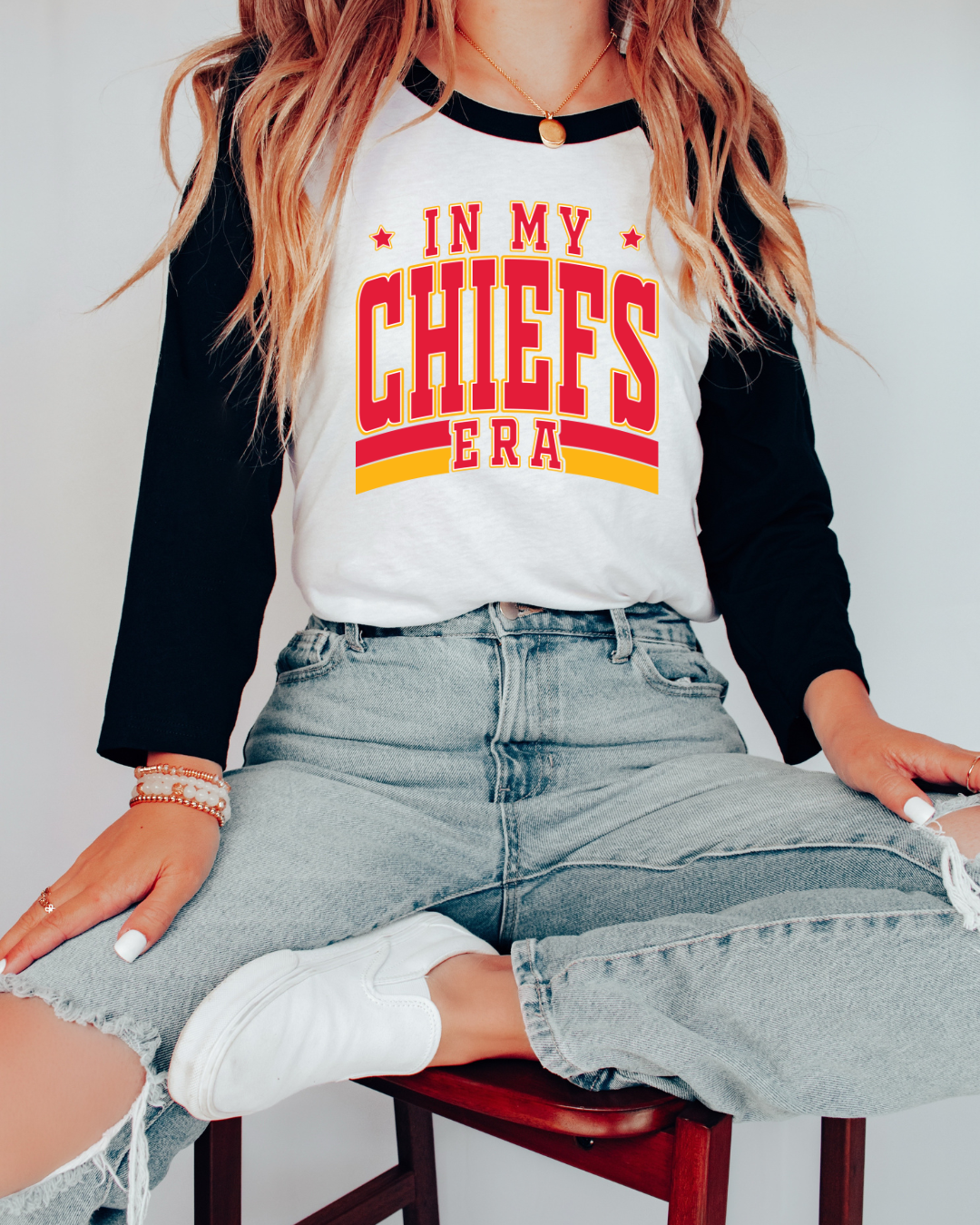 In My Chiefs Era NFL X Taylor Three Quarter Sleeve Toddler Tee