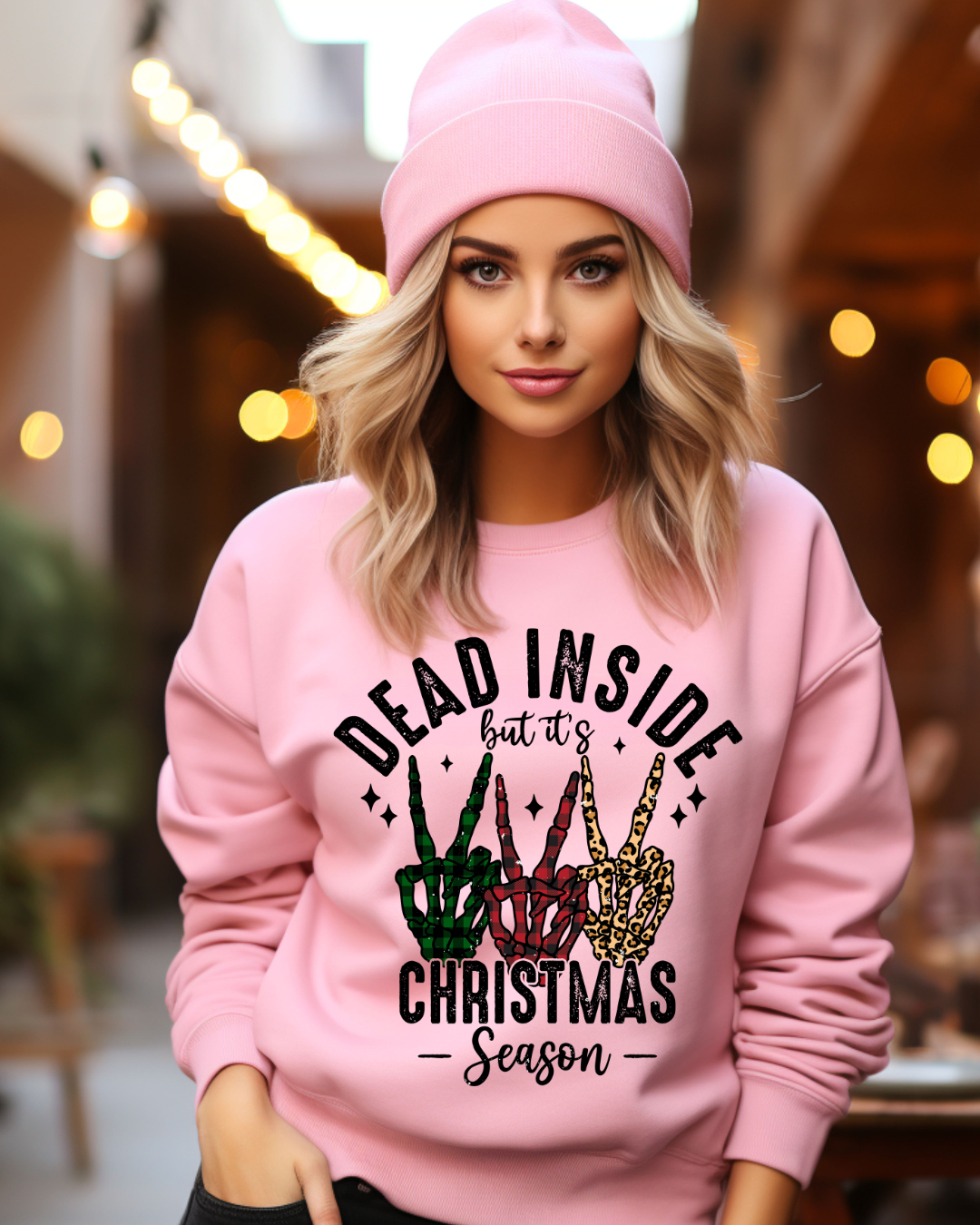Dead Inside Christmas Adult Crewneck Pullover