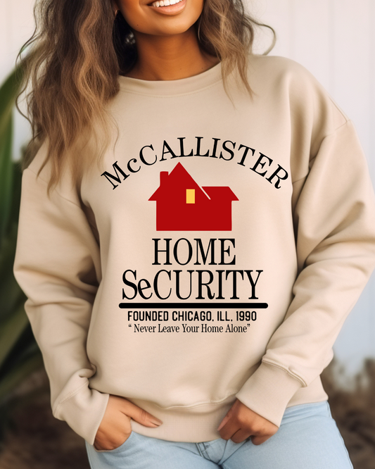 Home Alone- McCallister Home Security Christmas Adult Crewneck Pullover