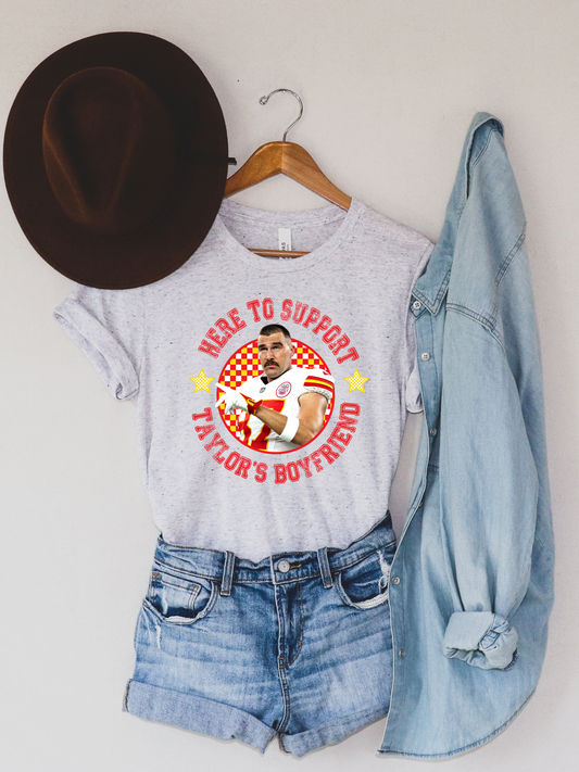 Here To Support Taylors BF NFL X Taylor Adult Graphic Tee