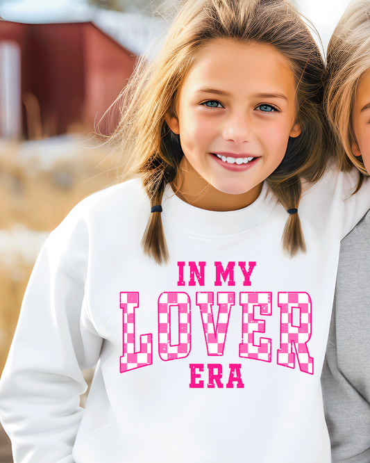 In My Lover Era Valentines Youth Crewneck Pullover