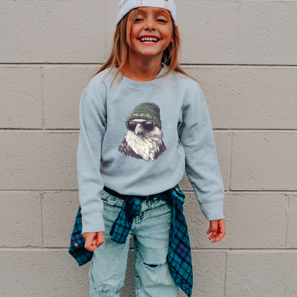 Philadelphia Eagles Beanie Youth Graphic Sweatshirt