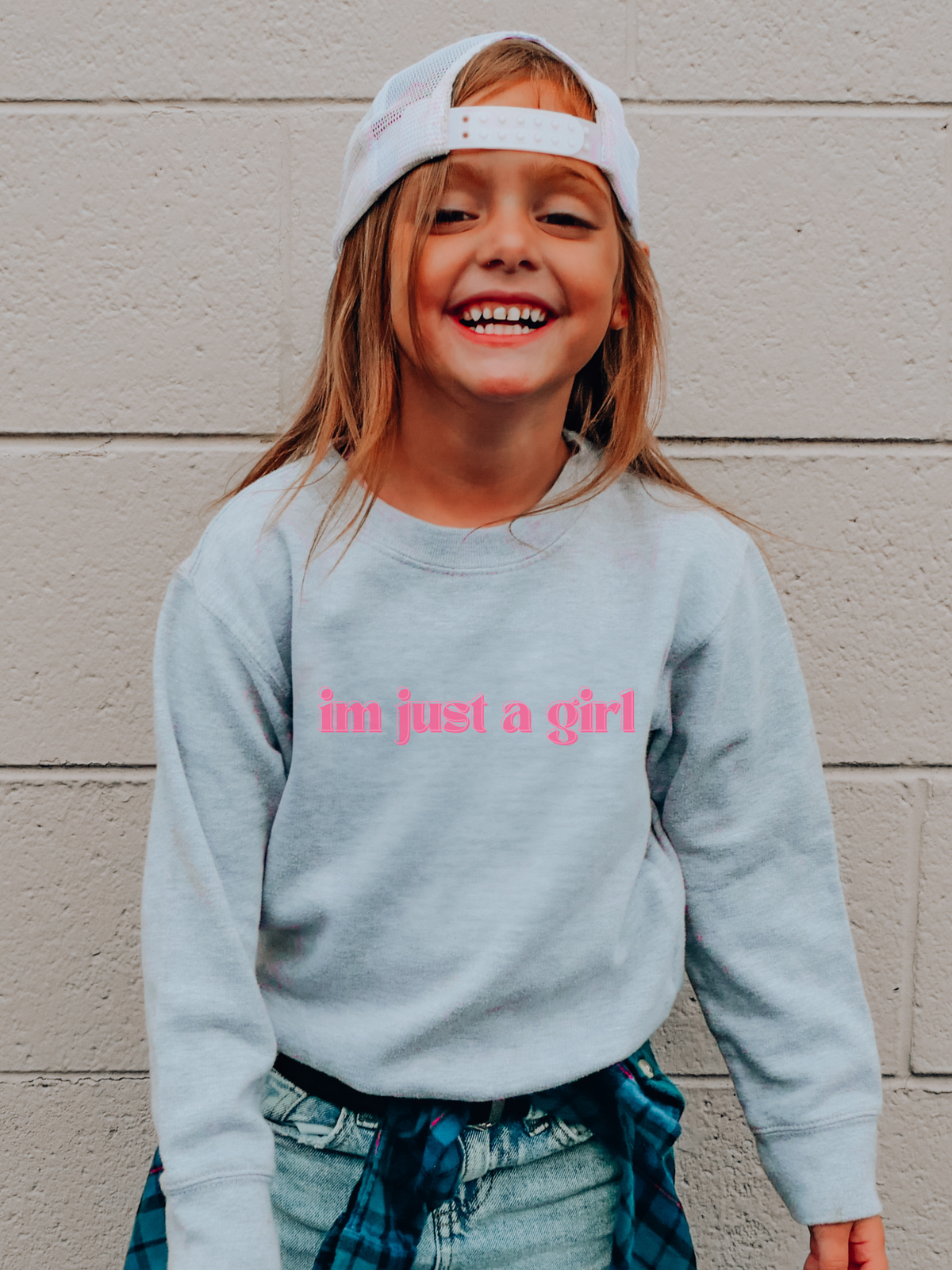 I'm Just A Girl Youth Graphic Sweatshirt