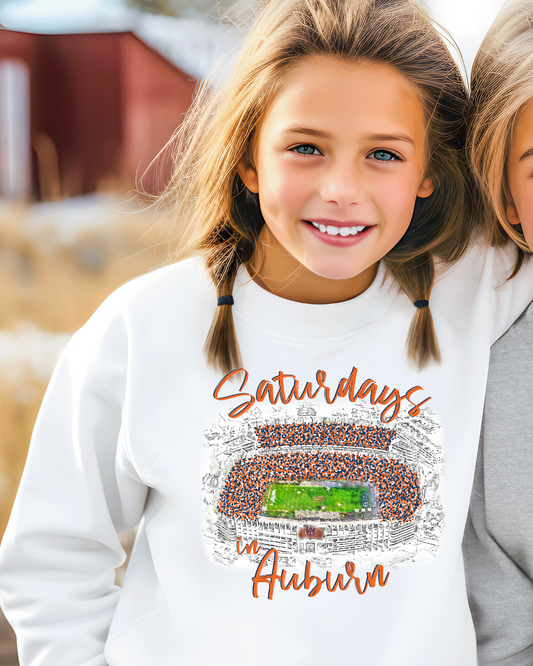 Saturday's in Auburn Youth Crewneck Pullover