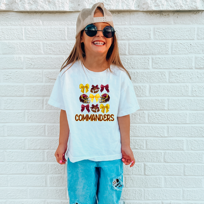 Coquette Washington Commanders Youth Graphic Tee