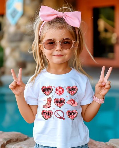 Howdy Valentines Youth Graphic Tee