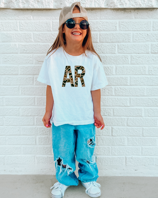 Camo AR Arkansas Youth Graphic Tee