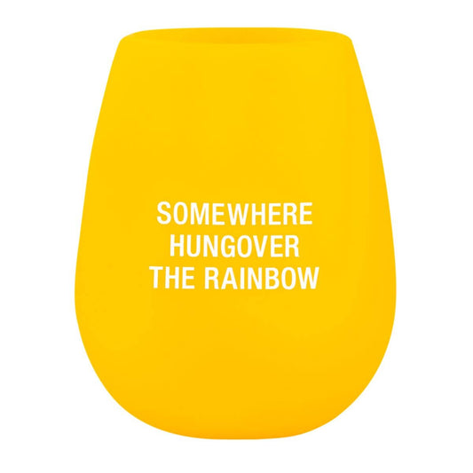 Hungover The Rainbow Stemless Silicone Wine Glass