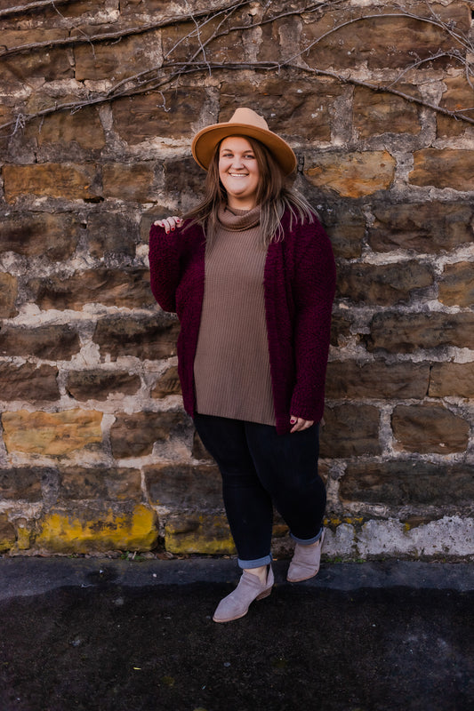 Cuddled by the Fire (Maroon)