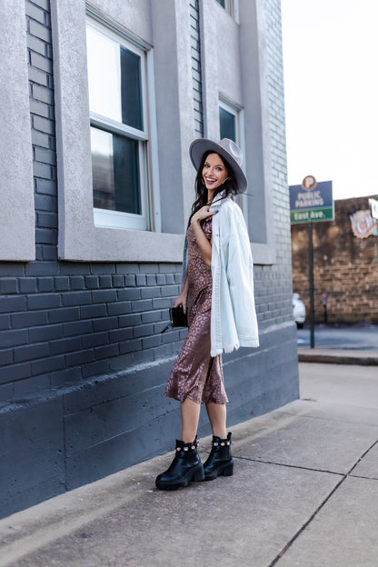 Look Here Animal Print Midi Dress