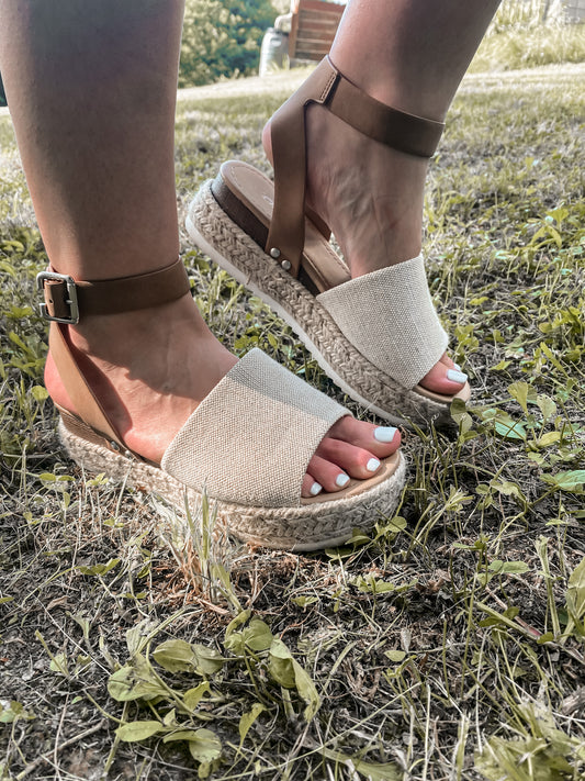 Canvas & Brown Platforms