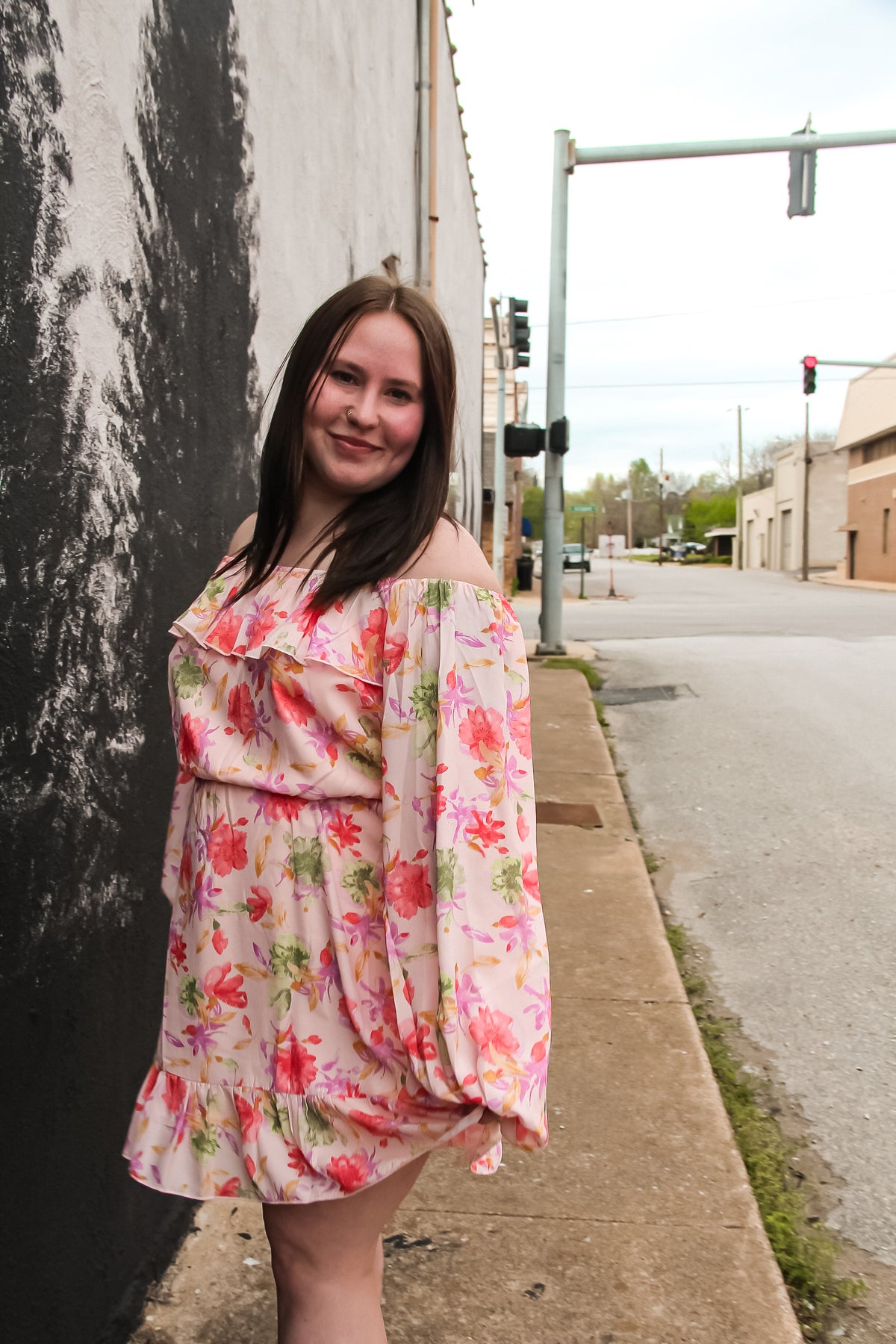 Lets Talk Fashion Blush and Lilac Floral Dress
