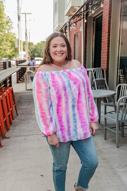 Just Right Tie Dye Off Shoulder