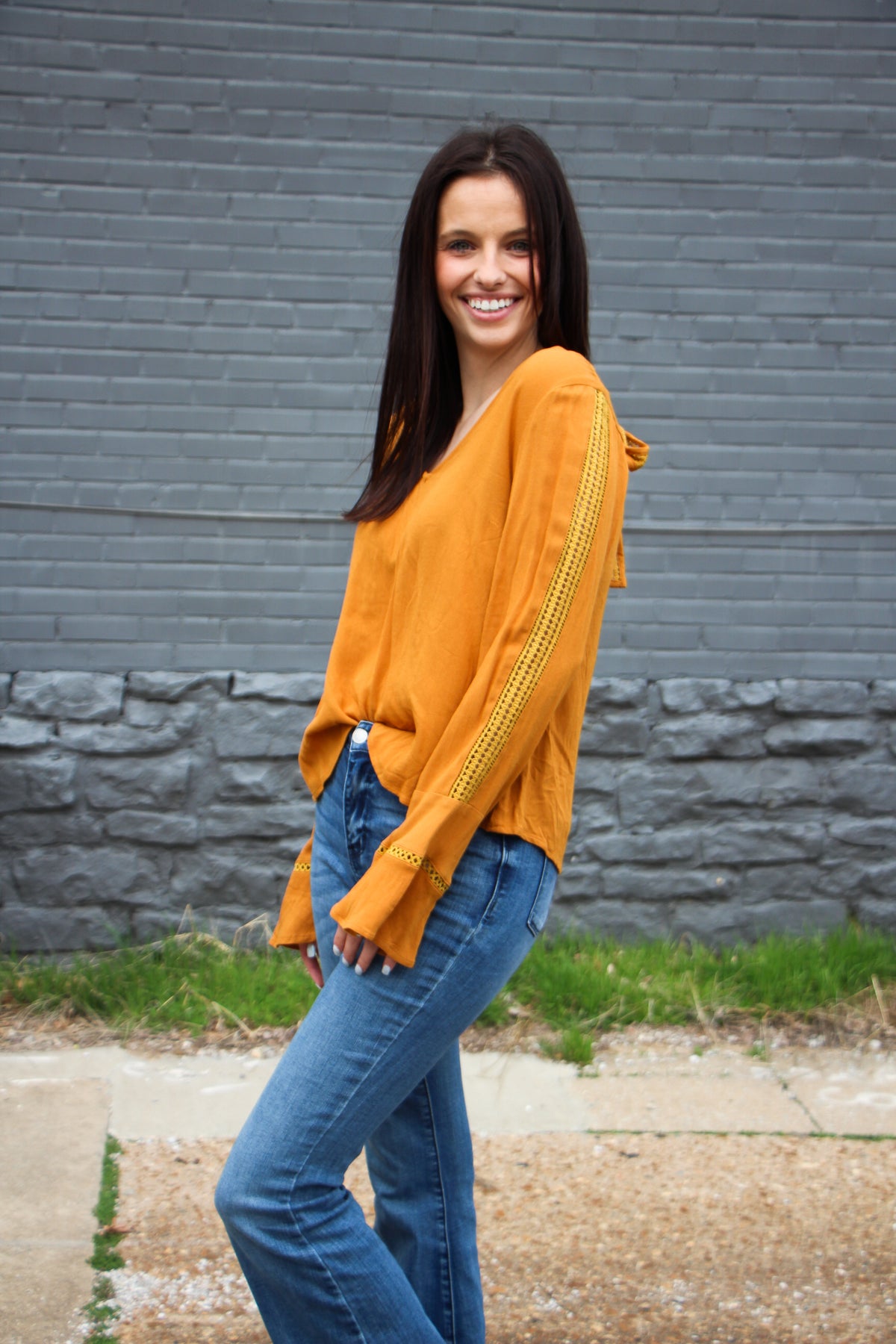 Predictably Sweet In Mustard Top