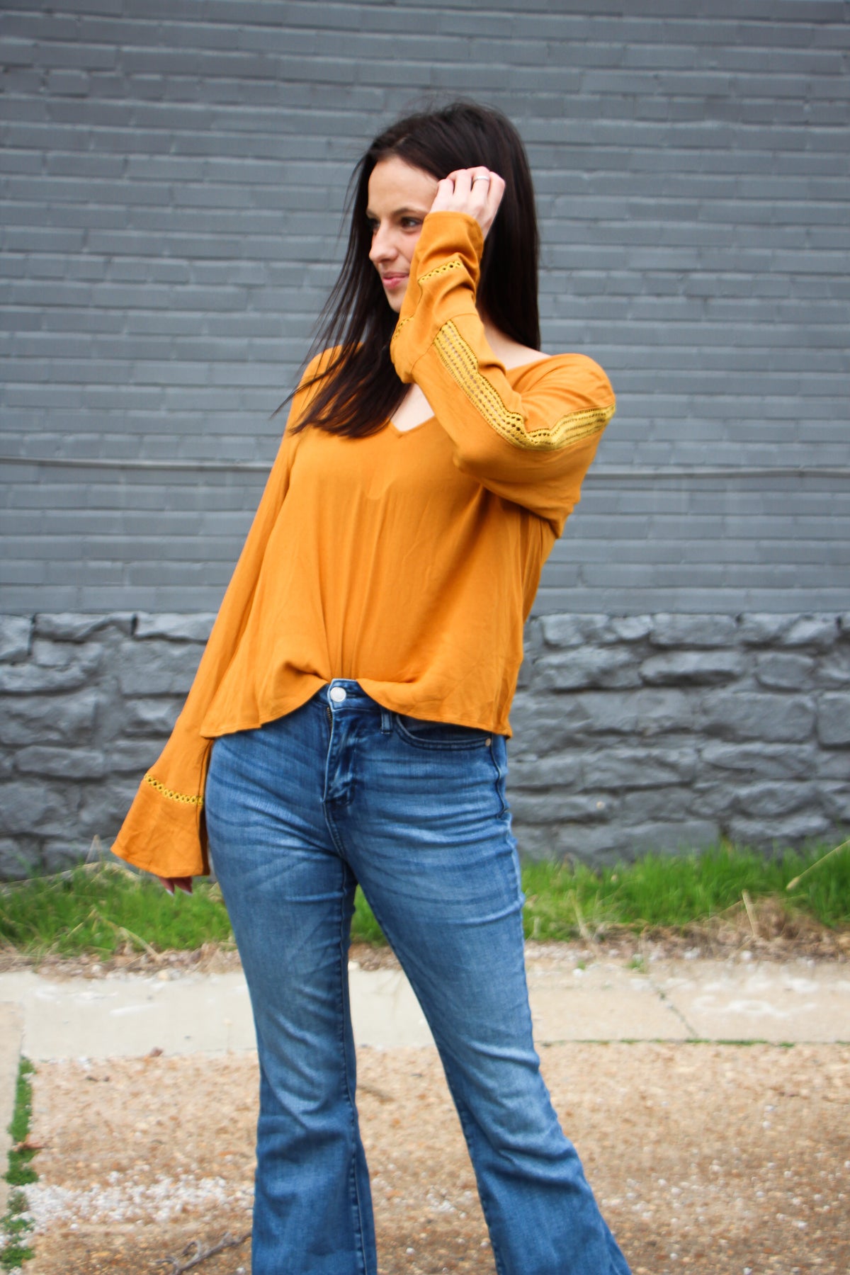 Predictably Sweet In Mustard Top