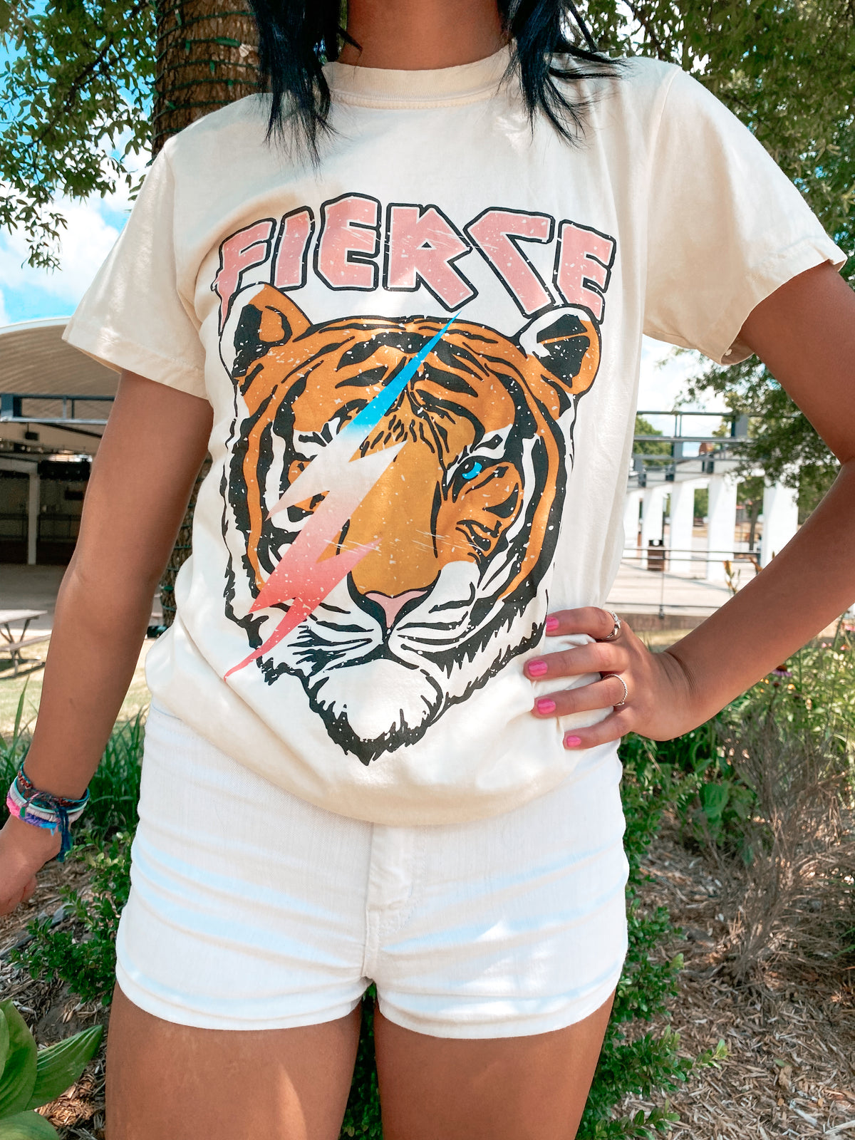 Fierce Vintage Tiger Oversized Graphic Tee