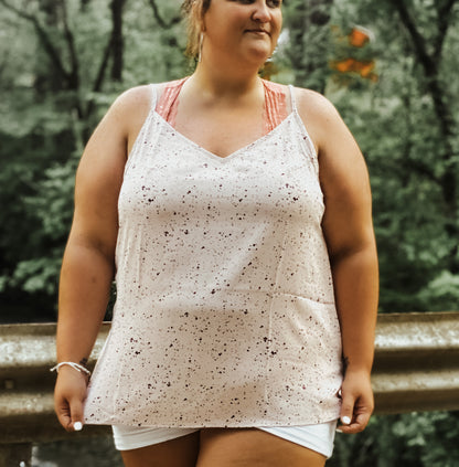 Sweet Simplicity Speckled In Baby Pink Tank