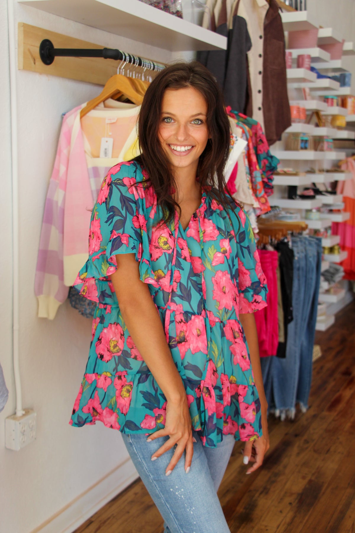 Waiting For Perfection Floral Top