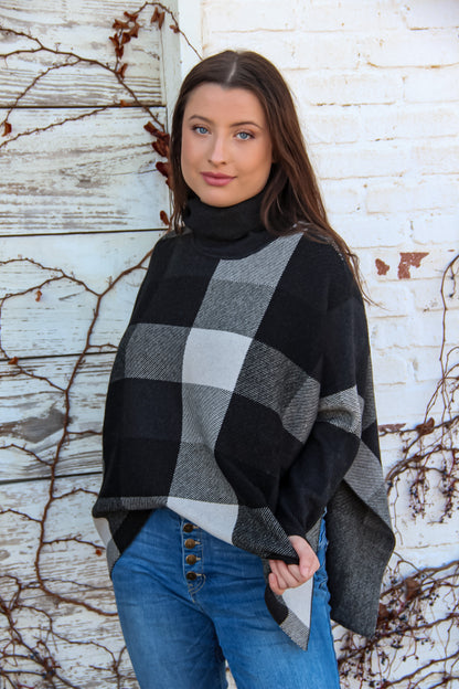Check Mate Turtle Neck Sweater