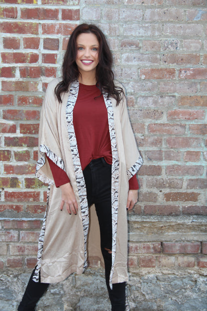 Feeling Feisty Snake Skin Kimono
