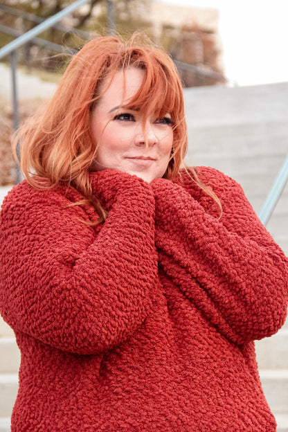 Cozy Dreams Top in Dark Rust
