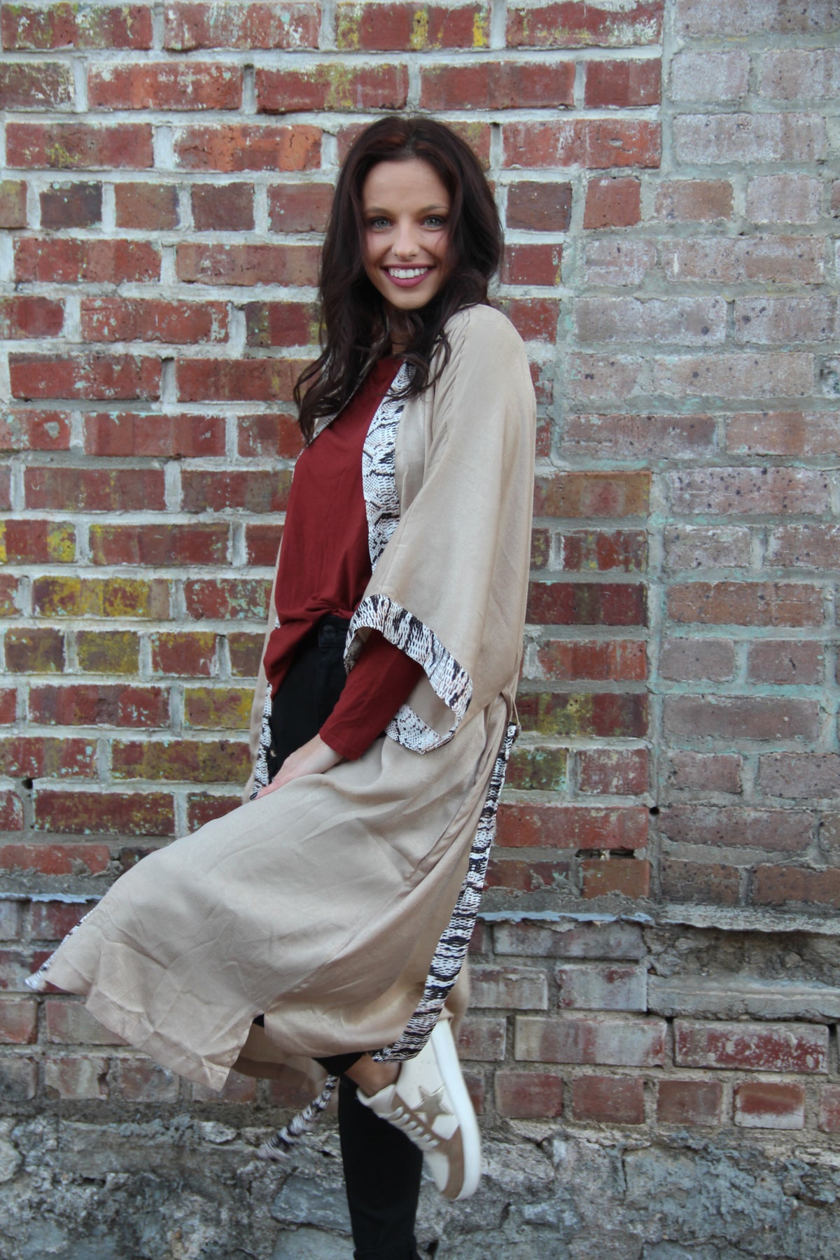 Feeling Feisty Snake Skin Kimono