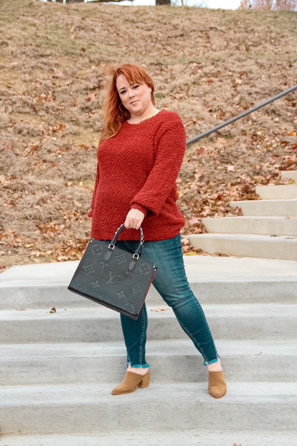 Cozy Dreams Top in Dark Rust